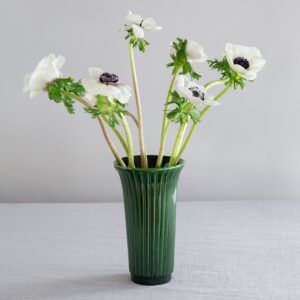 Alternative view of Bergs Potter Daisy Fluted Emerald Green Glazed Vase