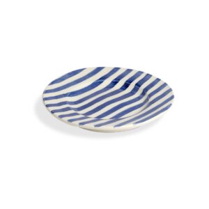 Small Plate With Blue Stripes