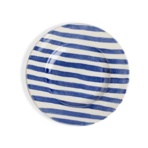 Alternative view of Small Plate With Blue Stripes