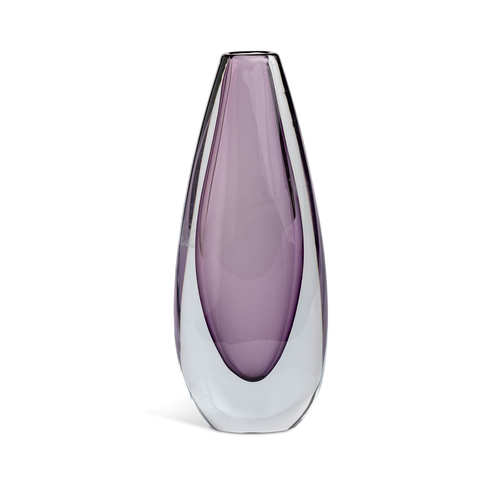 Mid-Century Murano Glass Aubergine Vase - Image 4
