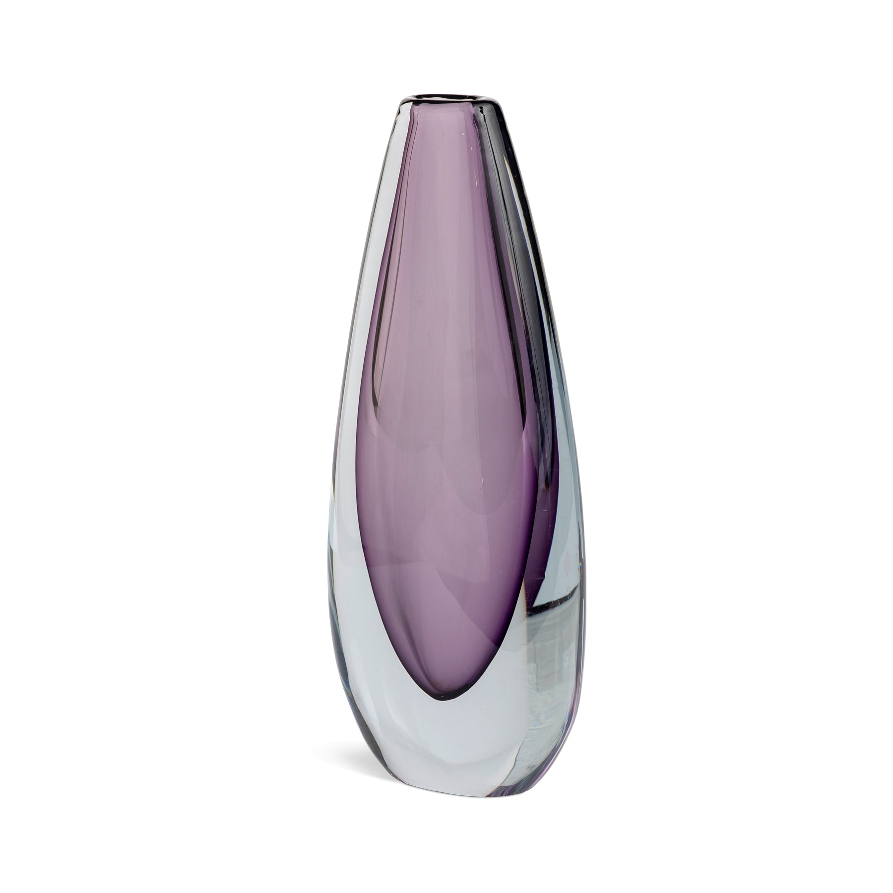 Mid-Century Murano Glass Aubergine Vase