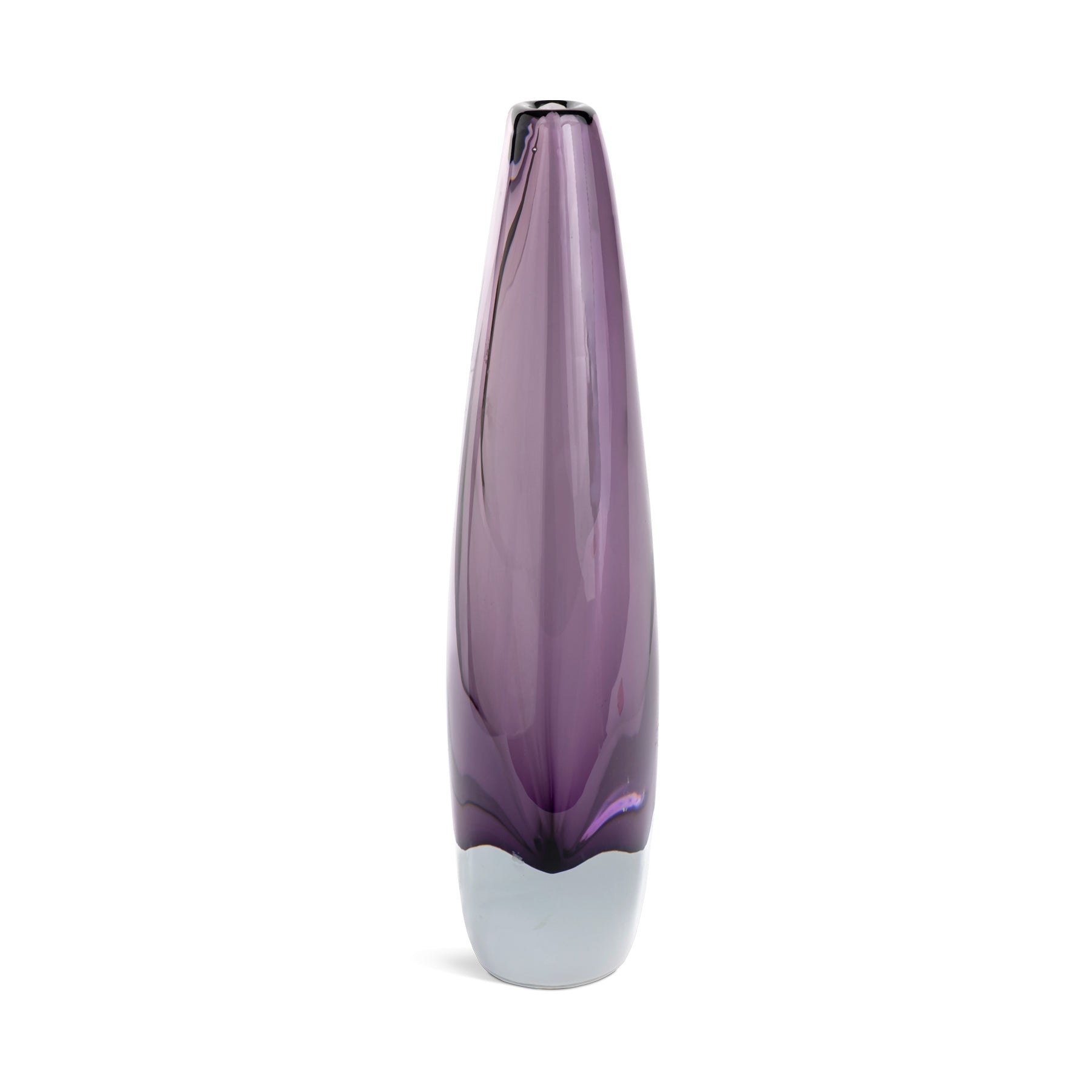 Mid-Century Murano Glass Aubergine Vase - Image 2