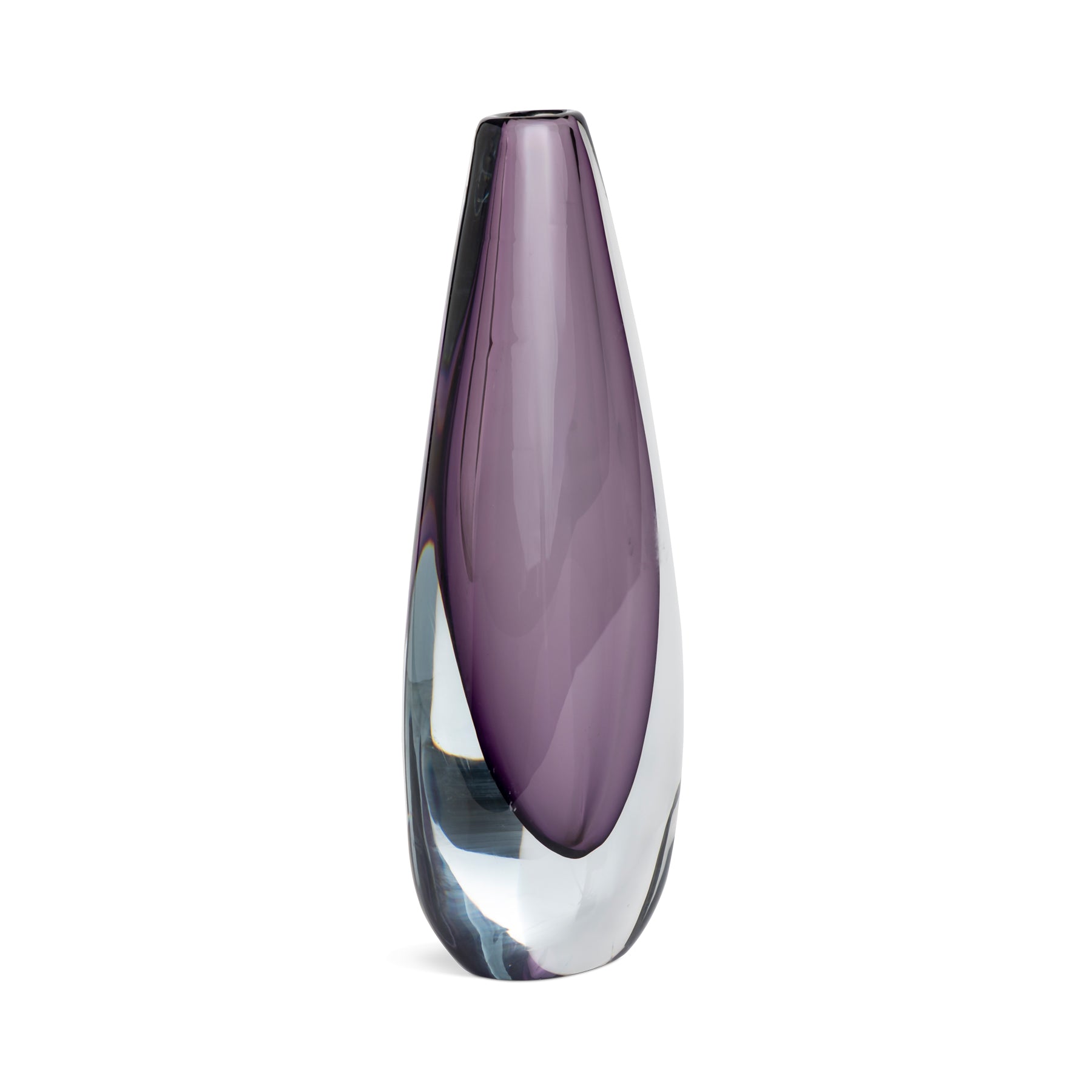 Mid-Century Murano Glass Aubergine Vase - Image 3